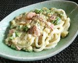 濃厚チーズdeベーコン＆アボカドうどん♪作り方5写真