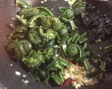 こごみと海苔の佃煮のクリームスパゲッティ作り方3写真