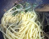 こごみと海苔の佃煮のクリームスパゲッティ作り方5写真