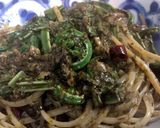 こごみと海苔の佃煮のクリームスパゲッティ作り方6写真
