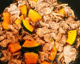 なんきんと豚肉の甘辛炒め作り方6写真