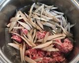 作り置き☆ゴボウ・こんにゃくと牛肉の煮物作り方4写真