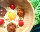焼肉マヨ釜玉サラダうどん作り方5写真