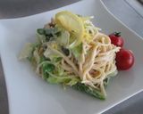 アスパラとベーコンのレモンクリームパスタ作り方7写真