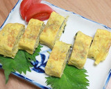 ジャコと大葉とエノキの卵焼き作り方5写真