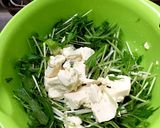御茶漬け海苔で簡単水菜と豆腐のサラダ。作り方5写真