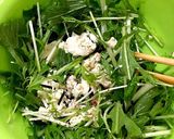 御茶漬け海苔で簡単水菜と豆腐のサラダ。作り方6写真