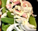 お弁当野菜☆さやえんどうとベーコン炒め作り方3写真