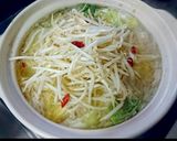 白菜、もやし、豚肉のピリ辛さっぱり鍋作り方4写真