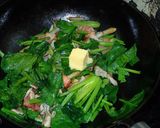 まて貝とほうれん草のバターソテー作り方15写真