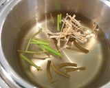 わらびのように食べられる明日葉のみそ汁作り方7写真