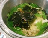 わらびのように食べられる明日葉のみそ汁作り方9写真