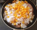 ヘルシー♪胸肉のコーンバター蒸し作り方3写真