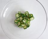 オクラのなめ茸和え作り方1写真