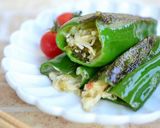 がごめ昆布とろろとピーマンのチーズ詰め作り方3写真