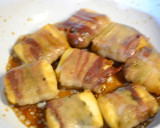 厚揚げ豆腐の豚バラとおぼろ昆布巻き作り方2写真