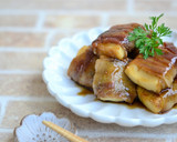 厚揚げ豆腐の豚バラとおぼろ昆布巻き作り方3写真