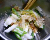 簡単！長芋とオクラの梅肉和え作り方2写真