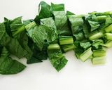 簡単☆小松菜のワサビ醤油合え☆作り方1写真