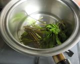 春の山菜コシアブラ入りスクランブルエッグ作り方1写真