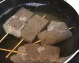 フキ味噌でコンニャクの田楽作り方10写真