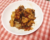 鶏皮と舞茸の甘辛炒め作り方6写真