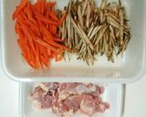 簡単‼鶏肉と牛蒡と人参のきんぴら風煮炊き作り方1写真