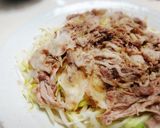 レンジ簡単で豚バラとモヤシとキャベツ蒸し作り方2写真