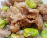 簡単！そら豆と豚コマ切れの塩こしょう味作り方4写真