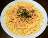 冷凍食品風味の明太子スパゲッティ作り方5写真