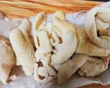 ✾鶏皮で2品✾鶏ガラスープ＆鶏皮ポン酢作り方5写真
