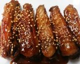 簡単うま甘ダレ❤とり手羽中焼き♪粉なし作り方7写真