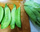 さやえんどうが美味しい豆乳入りスープ作り方1写真