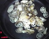 豚バラ肉とレンコンの生姜焼き作り方2写真