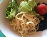 さっぱりサラダつけ麺の納豆のせ作り方2写真