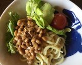 さっぱりサラダつけ麺の納豆のせ作り方3写真