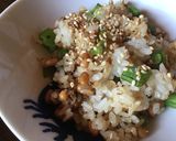 納豆とさやえんどうのチャーハン作り方5写真