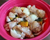 レンジで簡単！手羽元とかぼちゃの甘辛煮作り方4写真