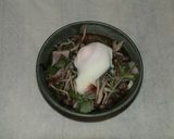 ぶなしめじのベーコンと温泉卵のせうどん！作り方10写真