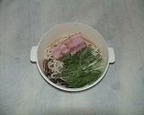 ぶなしめじのベーコンと温泉卵のせうどん！作り方6写真
