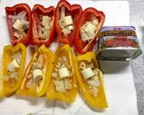 パプリカのコンビーフ詰め作り方1写真