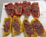 パプリカのコンビーフ詰め作り方2写真