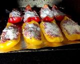 パプリカのコンビーフ詰め作り方4写真