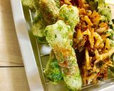 こごみと★塩昆布入りかき揚げ★竹輪天作り方9写真