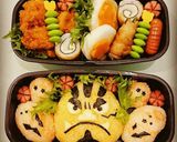 ワンピース★ジンベイのキャラ弁★お弁当作り方6写真