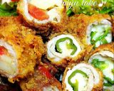 野菜とチーズ巻き巻き豚カツ♪作り方13写真
