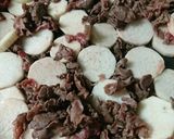 長芋と牛肉の甘辛炒め作り方3写真