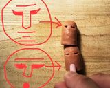 ソーセージ飾り切り 【モアイ像】作り方3写真
