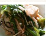 里芋団子と高野豆腐のほうれん草キノコあん作り方4写真