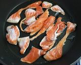 ちゃんちゃん焼き風・鮭の味噌焼きそば作り方1写真